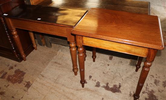 Two mahogany side tables